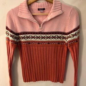 Taunt Quarter Zip Knit Vintage Sweater M